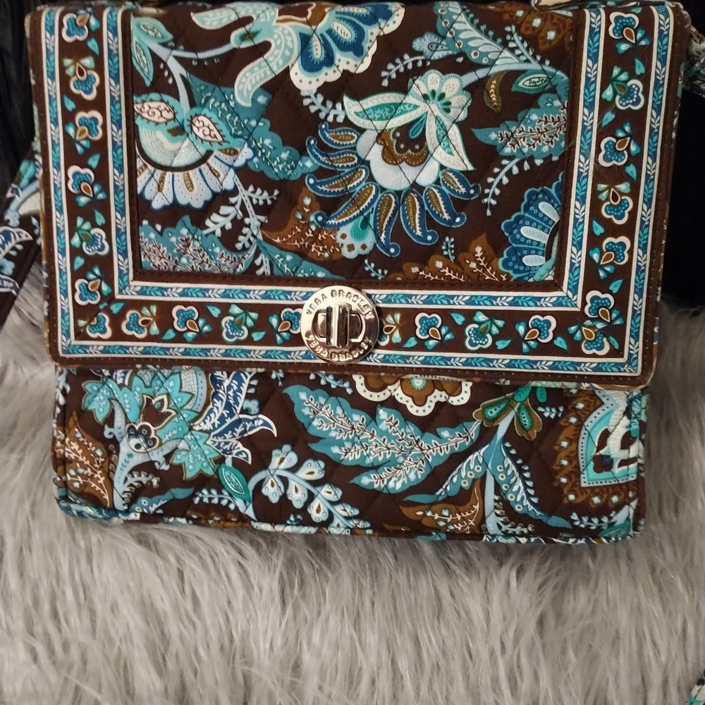New Vera Bradley Purse, Blue/Brown